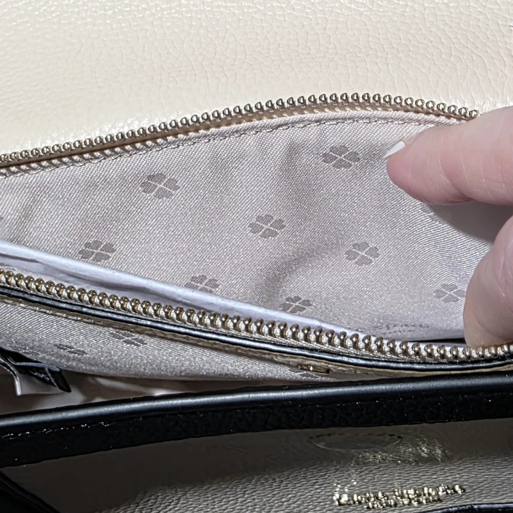 Kate Spade Knott Colorblock Pebbled Medium Leather Saddle Bag--Milk Glass Multi - Picture 10 of 13